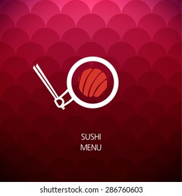 cover for sushi menu or billboard