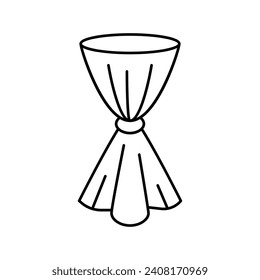 cover table exhibition line icon vector. cover table exhibition sign. isolated contour symbol black illustration