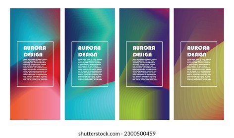 Cover Tech template set. Radial semicircle geometric line pattern. Linear background for catalogs, company brochures. 