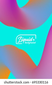 Cover template with abstract liquid objects.