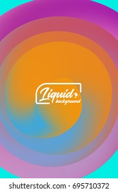 Cover template with abstract liquid objects. Applicable for design gift card, cover, poster, flyer or placard.