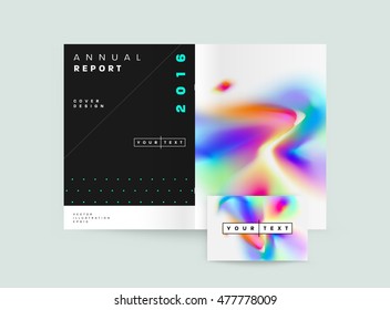 Cover template with abstract watercolor elements for business designs and backgrounds.