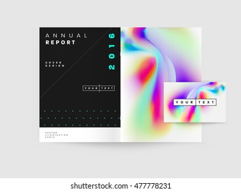 Plantilla de portada con elementos de acuarela abstracta para diseños y fondos empresariales.
