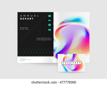 Plantilla de portada con elementos de acuarela abstracta para diseños y fondos empresariales.