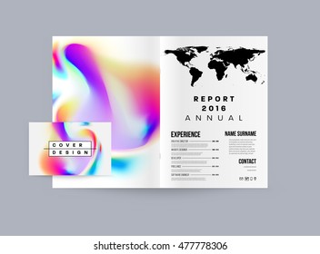 Cover template with abstract watercolor elements for business designs and backgrounds.
