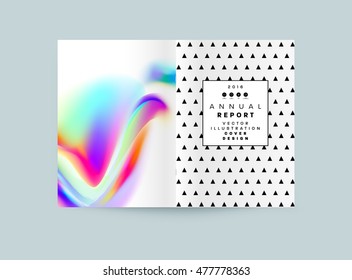 Cover template with abstract watercolor elements for business designs and backgrounds.