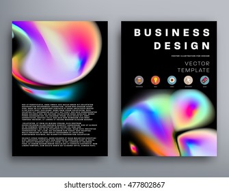 Cover template with abstract watercolor elements for business designs and backgrounds.