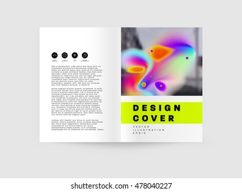 Plantilla de portada con elementos de acuarela abstracta para diseños y fondos empresariales.