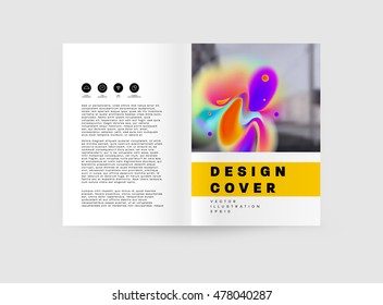 Plantilla de portada con elementos de acuarela abstracta para diseños y fondos empresariales.