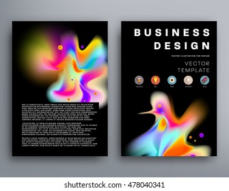 Plantilla de portada con elementos de acuarela abstracta para diseños y fondos empresariales.