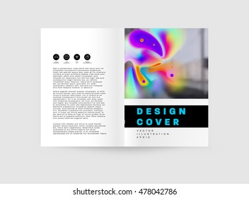 Plantilla de portada con elementos de acuarela abstracta para diseños y fondos empresariales.