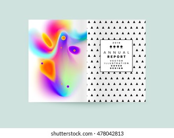 Cover template with abstract watercolor elements for business designs and backgrounds.