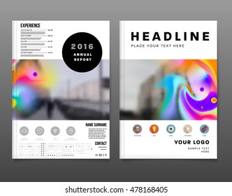 Plantilla de portada con elementos de acuarela abstracta para diseños y fondos empresariales.
