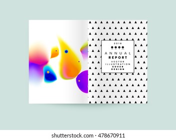 Titelvorlage mit abstrakten Aquarell-Elementen für Geschäftsprojekte und Hintergründe.