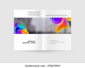Plantilla de portada con elementos de acuarela abstracta para diseños y fondos empresariales.