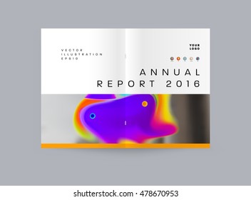 Plantilla de portada con elementos de acuarela abstracta para diseños y fondos empresariales.