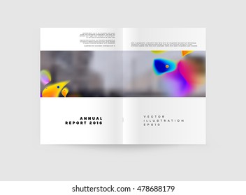 Cover template with abstract watercolor elements for business designs and backgrounds.