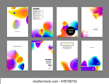 Cover template with abstract watercolor elements for business designs and backgrounds.
