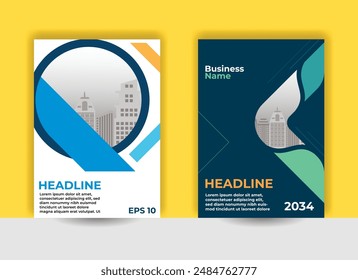 Cover template, annual report cover design, company profile design, brochure, modern cover