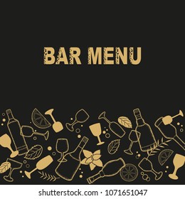 Cover template for bar menu.