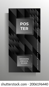 Cover template for book, brochure, poster, booklet, catalog, magazine. Geometric austere style. Vector illustration.
