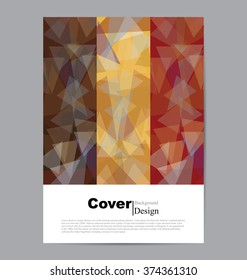 Cover template for book, brochure, report or poster in vector with abstract geometric design.