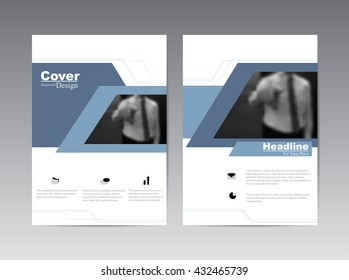 Cover template for book, brochure, report or poster in vector template.