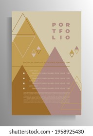 Cover template for brochure, catalog, banner, poster. Geometric vector design in pastel colors.