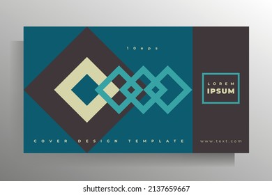 Cover template for brochure, flyer, book, banner, poster. Vector color illustration.