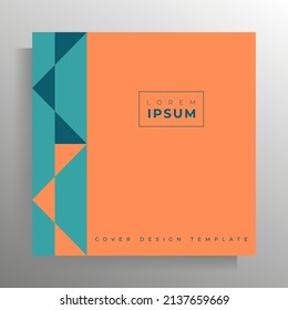 Cover template for brochure, flyer, book, banner, poster. Vector color illustration.