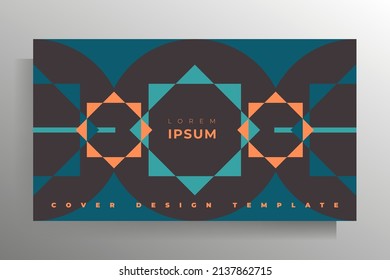 Cover template for brochure, flyer, book, banner, poster. Vector color illustration.