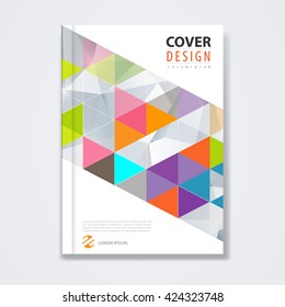 Cover template, brochure template layout, book cover, annual report, magazine or booklet for corporate business concept in A4 with abstract geometric design, vector illustration