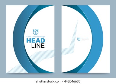Cover template circle style. Vector illustration. Use for book magazine annual report brochure flyer.