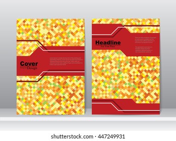 Cover template with color abstract for book, brochure, report or poster in vector template.