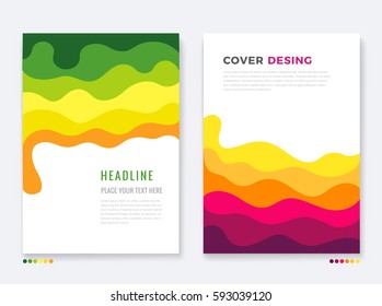 Cover Template. Colorful pattern design background. Vector illustration.