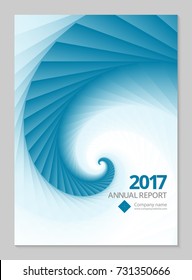 Cover template corporate design for annual report, business catalog, magazine, flyer, booklet, brochure. A4 cover vector abstract modern design geometric shapes blue gradient color.