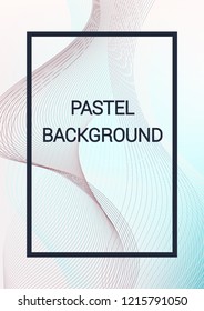 Cover template design. Abstract backgrounds with distorted lines. The effect of lightweight fabric. Mesh Fashionable cover with gradient for magazine, book.