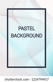 Cover template design. Abstract backgrounds with distorted lines. The effect of lightweight fabric. Mesh Fashionable cover with gradient for magazine, book.