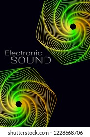 Cover template design. Abstract backgrounds with distorted lines. The effect of lightweight fabric. Mesh Fashionable cover with gradient for magazine, book.