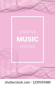 Cover template design. Abstract backgrounds with distorted lines. The effect of lightweight fabric. Mesh Fashionable cover with gradient for magazine, book.