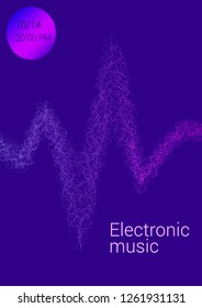 Cover template design. Abstract backgrounds with distorted lines. The effect of lightweight fabric. Mesh Fashionable cover with gradient for magazine, book.