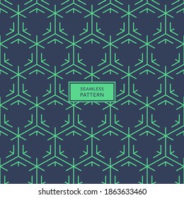 Cover template design with blue and green geometric pattern. Seamless background.