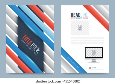 Cover template design for business annual report brochure flyer Leaflet presentation abstract geometric background, modern publication poster magazine, layout in A4 size