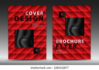 Cover template design, business brochure flyer, annual report, Magazine ad, advertisement, book cover layout, poster, catalog, newspaper, leaflet, banner, creative idea, red abstract background