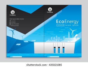 Cover template design. Eco energy concept
