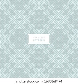 Cover template design with green and white background. Seamless geometric pattern.