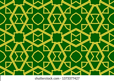 cover template design, line art background. and golden, silver Abstract geometric pattern. Tribal ethnic ornament in arabic style. Gold and colored texture. metal mosaic on a colored background. 