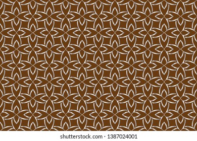 Cover template design, line art background. Abstract geometric pattern. Tribal ethnic ornament in Arabic style. Silver and colored texture.Silver patterns on a colored background