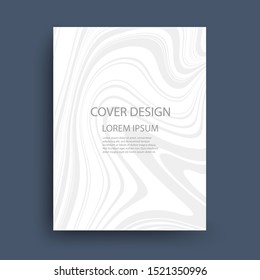 Cover template design with liquify effect background.