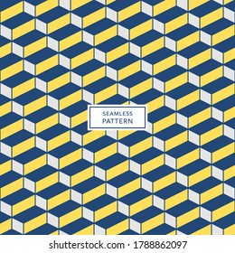 Cover template design with multicolor geometric pattern. Seamless square background.
